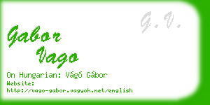 gabor vago business card